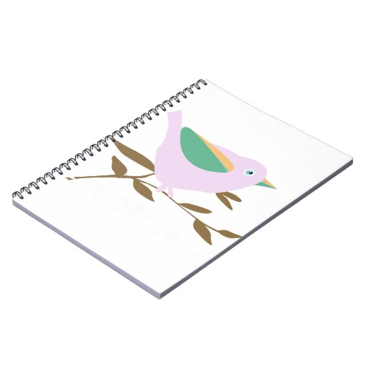 Carnet Petit oiseau rose (Côté gauche)