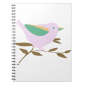 Carnet Petit oiseau rose (Devant)