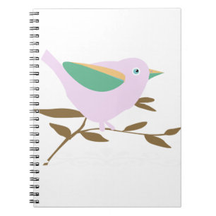Carnet Petit oiseau rose