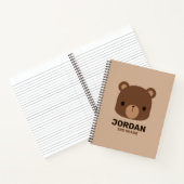 Carnet Petit ours Brown mignon avec nom personnalisé (Intérieur)