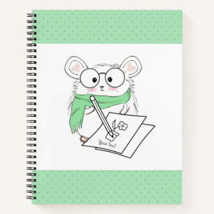 Carnet Petit petit hamster élégant Vert