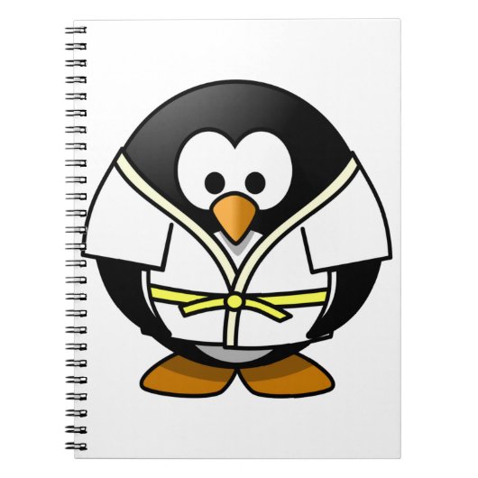 Carnet Petit pingouin animated mignon de judo (Devant)
