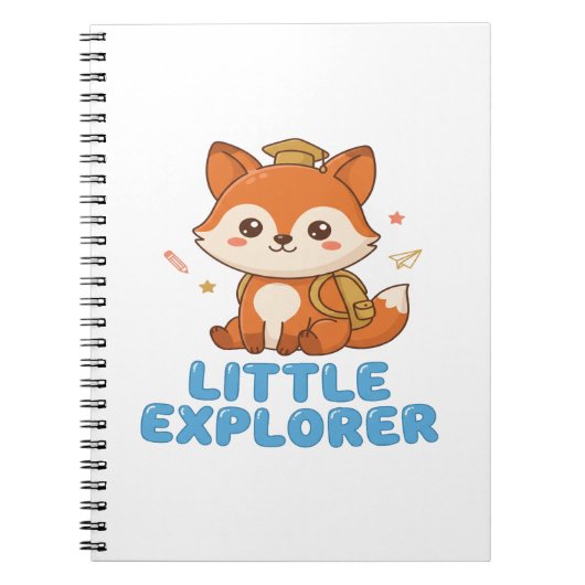 Carnet Petit Renard Mignon Explorateur (Devant)