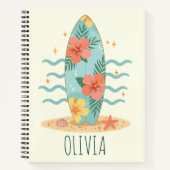 Carnet Petit surfeur tropical – Rêves d'hibiscus (Devant)