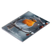 Carnet Petit voleur assis sur une branche en hiver (Côté gauche)