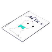 Carnet Petit Westie assis (Côté gauche)