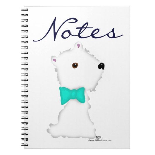 Carnet Petit Westie assis (Devant)