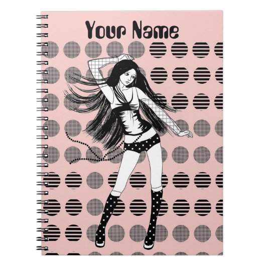 Carnet petite amie danseuse rose (Devant)