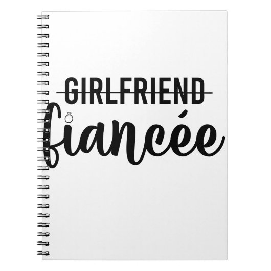 Carnet Petite amie Fiancée Cadeau de fête de fiançailles  (Devant)