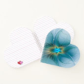 Carnet Petite Beauté Moderne Bleu Or Fractal Art Flower (Intérieur)