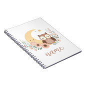 Carnet Petite chouette avec lune (Côté Droit)