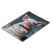Carnet Petite colle de porc sur un gâteau d'anniversaire (Côté gauche)