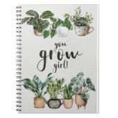 Carnet Petite fille - Amoureux Plante de maison (Devant)