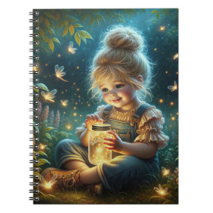 Carnet Petite Fille Avec Des Bugs Éclair