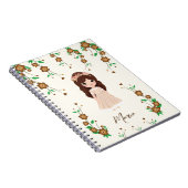 Carnet Petite fille avec des fleurs (Côté Droit)