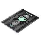 Carnet Petite fille gothique zombie pour Halloween (Côté gauche)