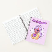 Carnet Petite fille mignonne pourpre 💜 ✨ 💗 (Intérieur)