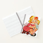 Carnet Petite fille rétro vintage poupée enfant (Intérieur)