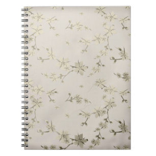 Carnet Petite fleur beige vintage sans charme abstraite e