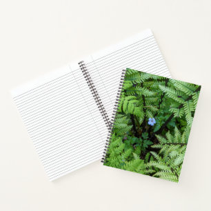 Carnet Petite Fleur Bleue et Fougère Plumeuse Florale