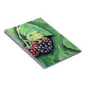 Carnet Petite grenouille d'arbre sur une peinture de Blac (Côté Droit)