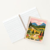 Carnet Petite illustration de nom de monogramme bohème mo (Intérieur)