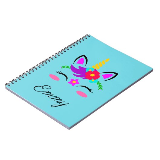 Carnet Petite licorne de rougissement faite sur commande (Côté gauche)