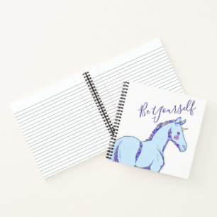Carnet Petite Licorne Tache Bleue (Soyez vous-même)