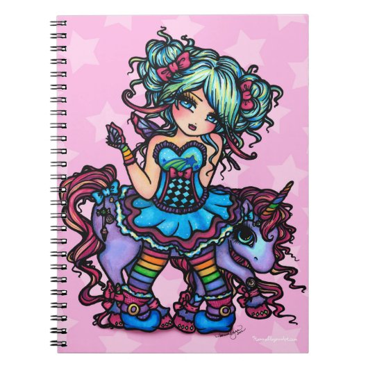 Carnet Petite Mlle Deelish Fairy Unicorn princesse (Devant)