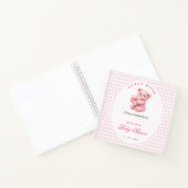 Carnet Petite Ourson Rose à Carreaux Baby Shower (Intérieur)