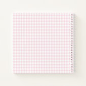 Carnet Petite Ourson Rose à Carreaux Baby Shower (Dos)