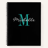 Carnet Petite recette de cuisine en monogramme noir organ (Devant)