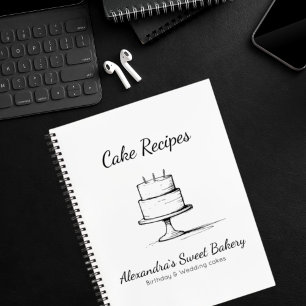 Carnet Petite recette de pâtisserie de boulangerie noir e
