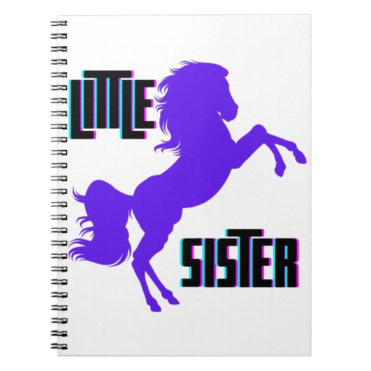 Carnet Petite Soeur Poney Violet (Devant)
