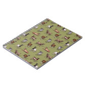 Carnet Petites chèvres en vert - Motif de troupeau de chè (Côté gauche)