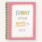 Carnet Petites citations inoubliables et amusantes (Devant)