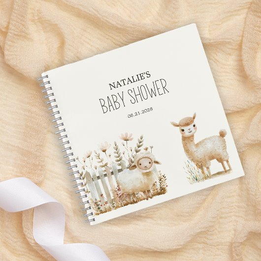 Carnet Petites fermes de pépinière Animaux Baby shower In