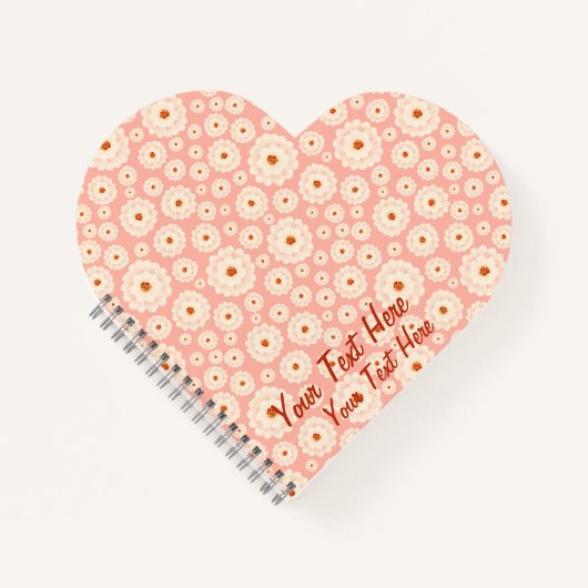 Carnet Petites fleurs roses en poudre (Devant)