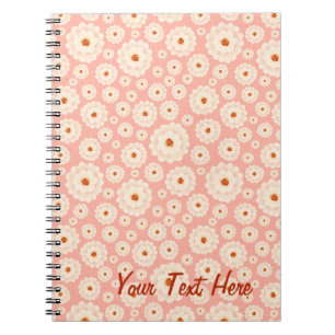 Carnet Petites fleurs roses en poudre
