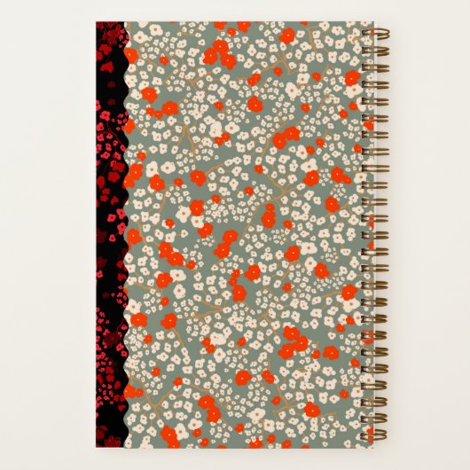 CARNET PETITES FLEURS ROUGES & VERTS (Verso)