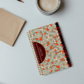 CARNET PETITES FLEURS ROUGES & VERTS