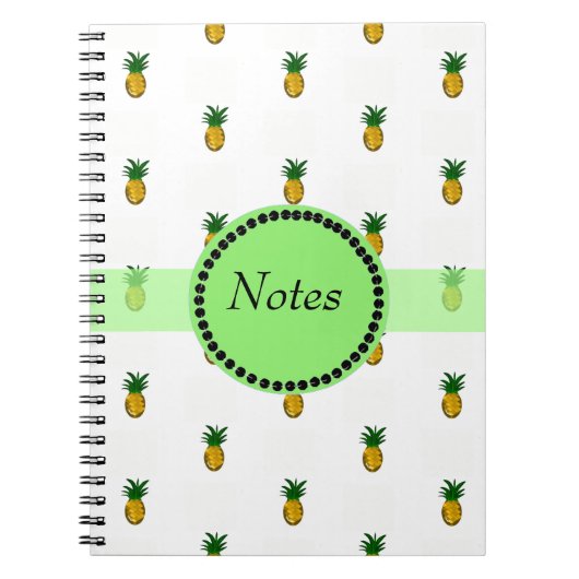 Carnet Petits Ananas Dorés (Devant)