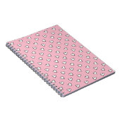 Carnet Petits cœurs blancs sur fond rose (Côté Droit)