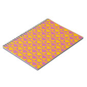 Carnet Petits coeurs d'échecs grille sans couture motif. (Côté gauche)