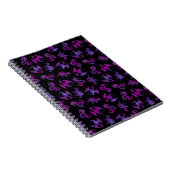 Carnet Petits dragons de l'espace roses et violets (Côté Droit)