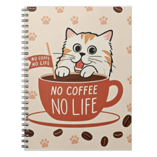 Carnet Petits empreintes de pattes de chat et haricots de