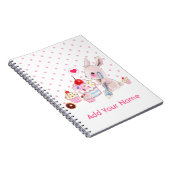 Carnet Petits gâteaux mignons de lapin et de kawaii - (Côté Droit)