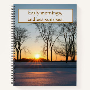 Carnet Petits Matins Lever Du Soleil Hiver Sans Fin