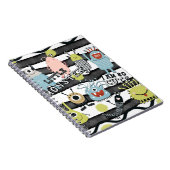 Carnet Petits Monstres Mignons Rayure Moderne Aquarelle É (Côté Droit)