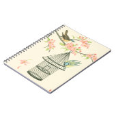 Carnet Petits oiseaux perchés sur une branche et sur une (Côté gauche)